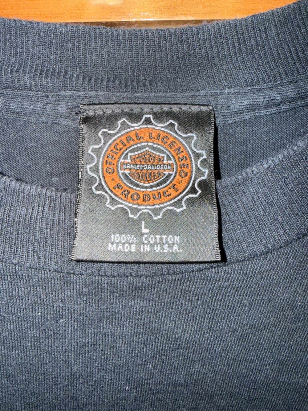 Vintage 90s Harley Davidson Las Vegas Tee Black USA Made Biker Graphic Size L - Picture 4 of 8